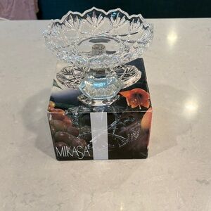 Mikasa Clear Crystal Pedestal Dish